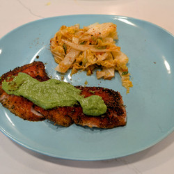 Blackened Rockfish With Avocado Fish Taco Sauce