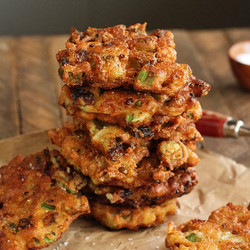 Okra And Green Tomato Fritters