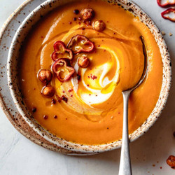Curried Carrot Soup With Ginger And Coconut Milk