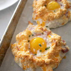 Ham And Cheese Cloud Eggs