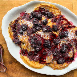Brown-butter Pancakes With Sheet Pan Berry Syrup