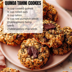 Healthy Quinoa Tahini Breakfast Cookies