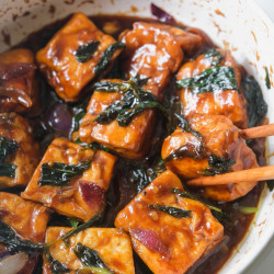 Braised Tofu With Basil