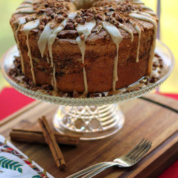 Pumpkin Streusel Swirled Cream Cheese Pound Cake
