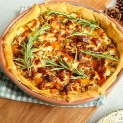 Herfst Quiche Met Pompoen, Geitenkaas En Walnoten
