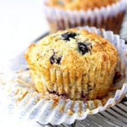 Easy Oatmeal Blueberry Muffins