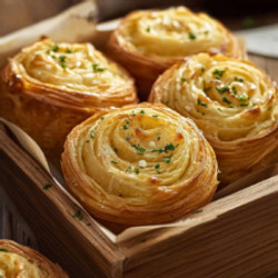 Cheesy Garlic Cruffin