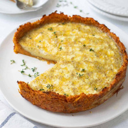 Sweet Potato Crusted Quiche (with Goat Cheese And Leeks!)