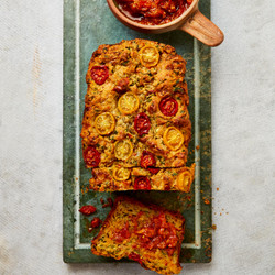 Tomato And Courgette Loaf With Tomato Chutney yotam Ottolenghi