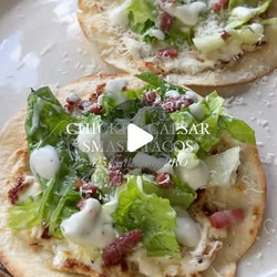 Chicken Caesar Smash Tacos