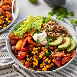 Mexican Buddha Bowl With Fajita Veg