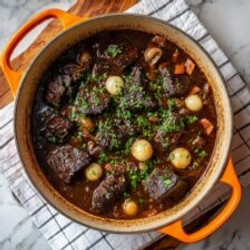Slow-cooked Beef Bourguignon Recipe