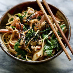 30-minute Shiitake And Kimchi Noodle Stirfry