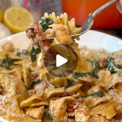 One-pan Creamy Boursin Chicken Pasta With Spinach And Sun-dried Tomatoes