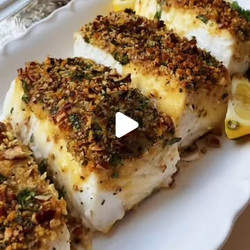 Baked Salmon With Honey Mustard And Pecan-panko Crust