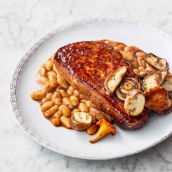 Busted Sausage On Toast With Beans