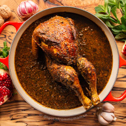 Morghe Torsh - Persian Herb And Walnut Sour Chicken