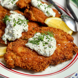 Crispiest Chicken &amp; Crème Fraîche Dill Pickle Sauce