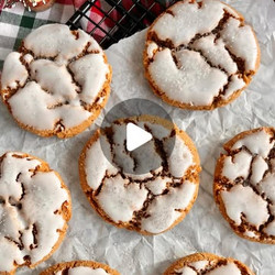 Iced Ginger Molasses Cookies