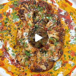 Harissa Cauliflower Steak With Caramelised Carrot