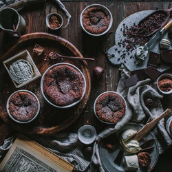Chocolate &amp; Goat Cheese Souffle