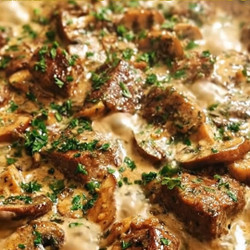 Creamy Beef And Mushroom Skillet