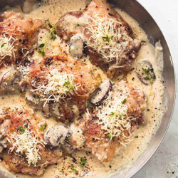 Creamy Chicken &amp; Mushrooms Recipe