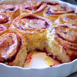 White Chocolate And Berry Scrolls