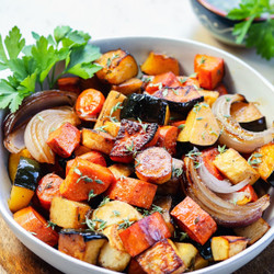 Roasted Root Vegetables With Balsamic Glaze