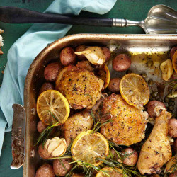 Lemon-rosemary-garlic Chicken And Potatoes