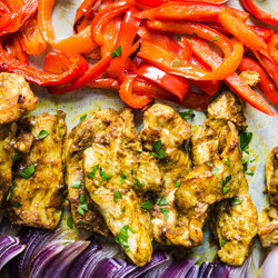 Chicken Shawarma Sheet Pan Dinner