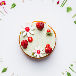 Alain Ducasse's Pistachio And Strawberry Dessert For The Chelsea Flower Show