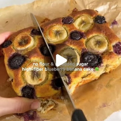 Chickpea Banana Blueberry Cake