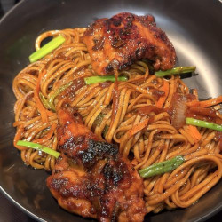 30 Minute Sticky Honey Chicken Noodles