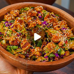Spring Roll Salad With Low Cal Thai Peanut Dressing
