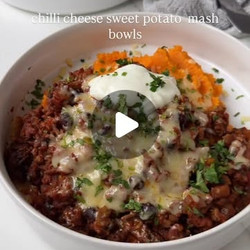 Chilli Cheese Sweet Potato Loaded Mash Bowl