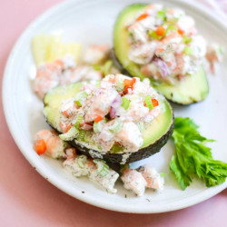 Easy Shrimp Salad Stuffed Avocados