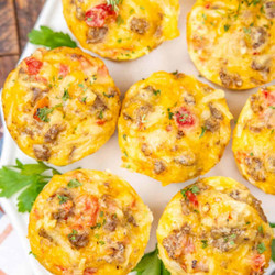 Rotel Sausage Hash Brown Breakfast Muffins