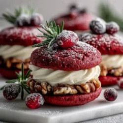 Red Velvet Wreath Whoopie Pies