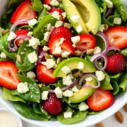 Strawberry Avocado Spinach Salad