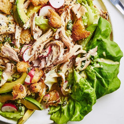 Rotisserie Chicken Salad With Charred Scallion Dressing