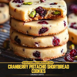 Cranberry Pistachio Shortbread Cookies