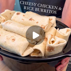Frozen Cheesy Chicken &amp; Rice Burritos