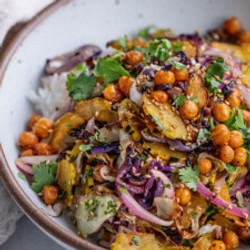 Roasted Cabbage Slaw With Sweet Sesame Onions