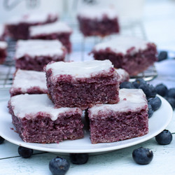 Glazed Blueberry Brownies