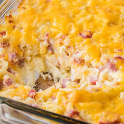 Cheesy Ham And Potato Casserole