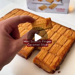 Mini Scotch Finger Caramel Slice Bites easy baking
