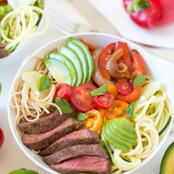Steak Fajita Noodle Bowls