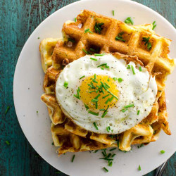 Savory Waffles With Cheddar And Chives