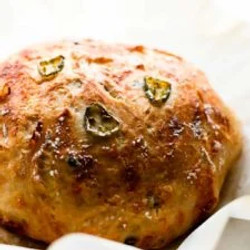 No Knead Jalapeño Cheddar Bread